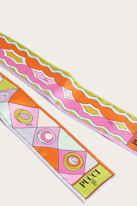Occhi Mixed Print Silk Twill Scarf