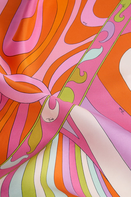 Iride and Marmo Print Silk Carre