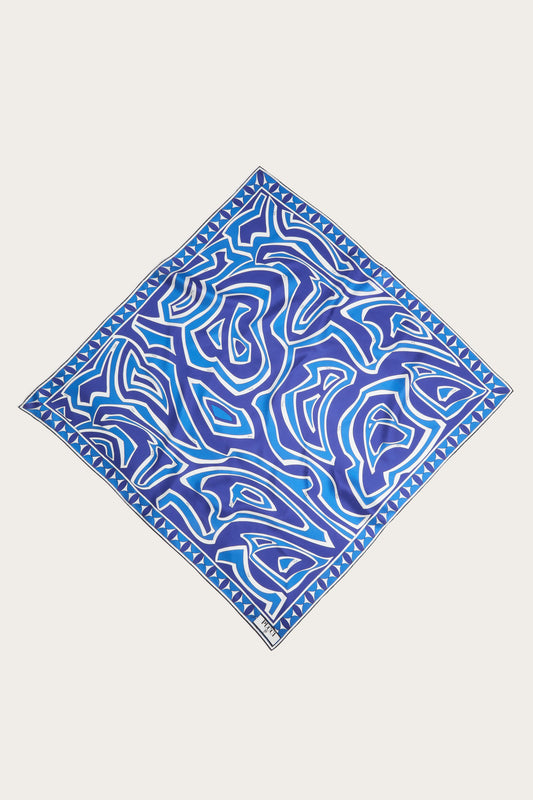 Labirinto Print Silk Scarf