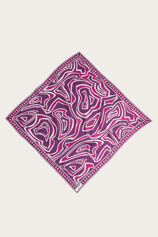 Labirinto Print Silk Scarf