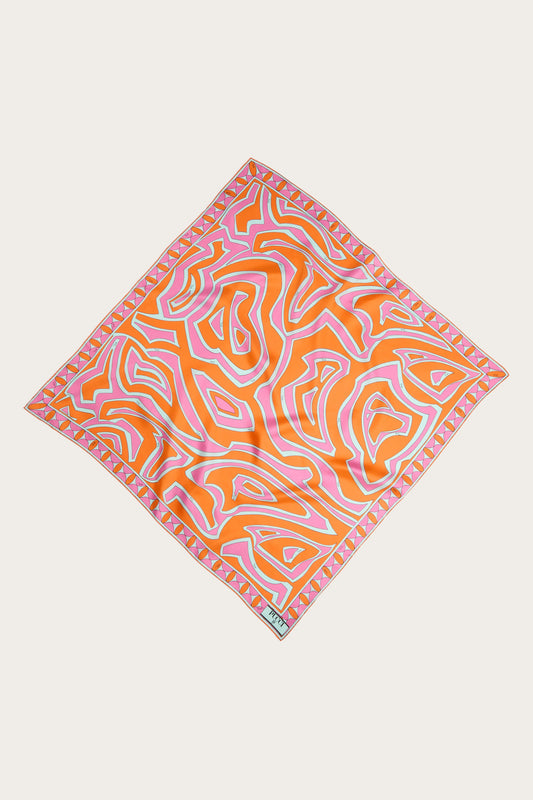 Labirinto Print Silk Scarf