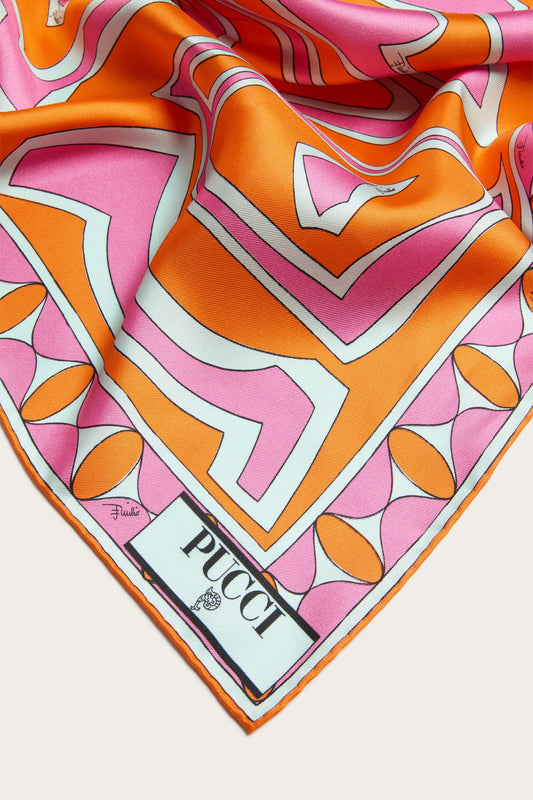 Labirinto Print Silk Scarf