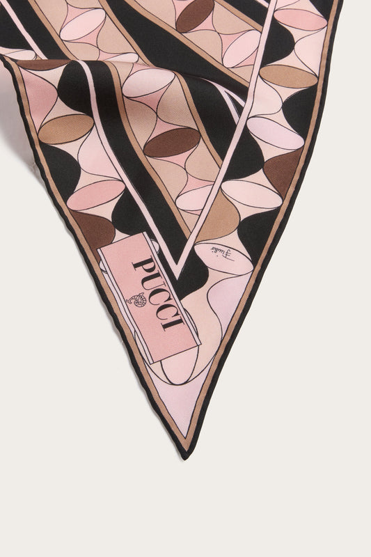 Manuba Print Silk Triangle Scarf