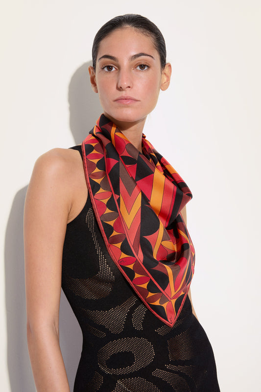 Foulard a Triangolo in Stampa Manuba