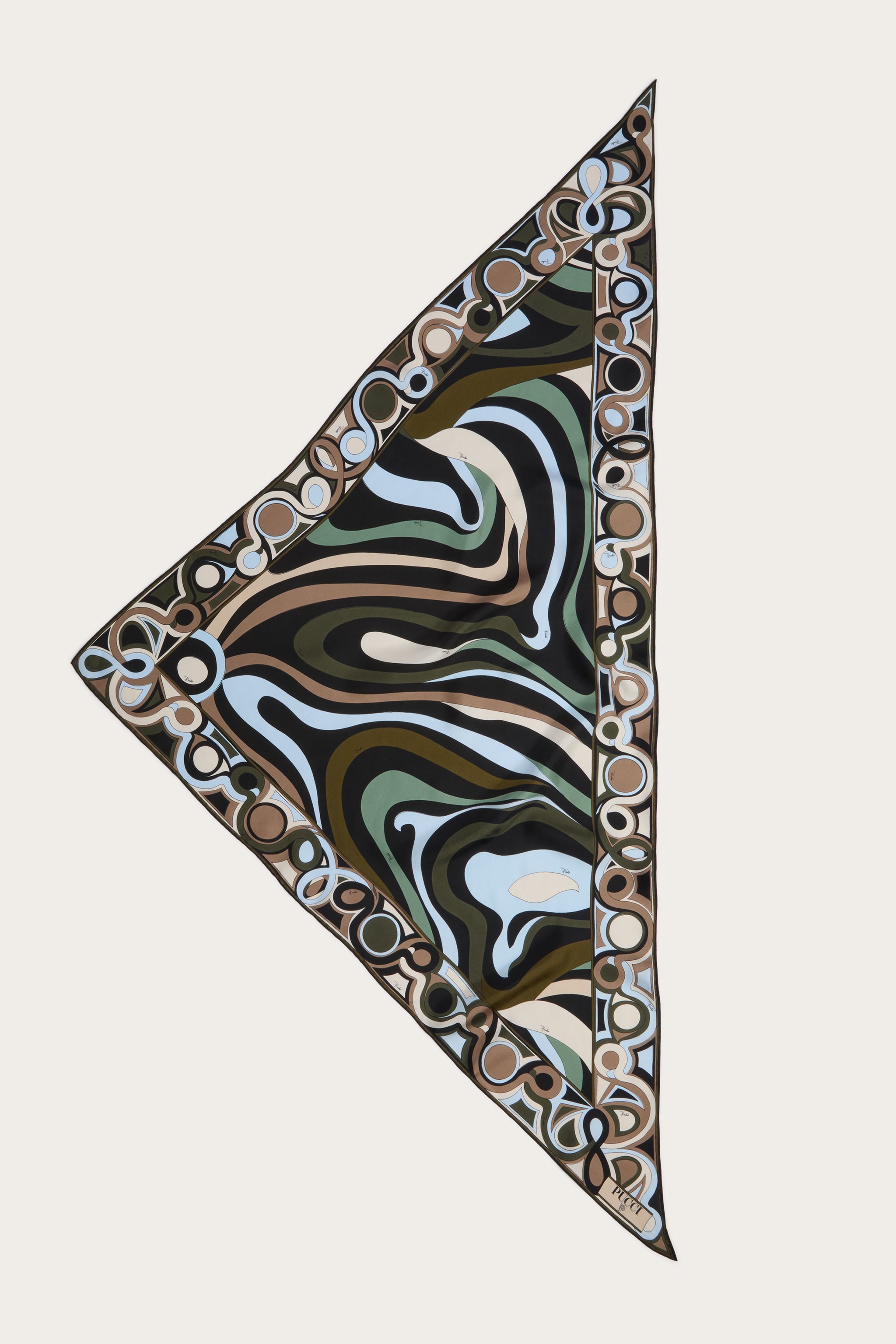 Marmo Print Silk Triangle Scarf – PUCCI