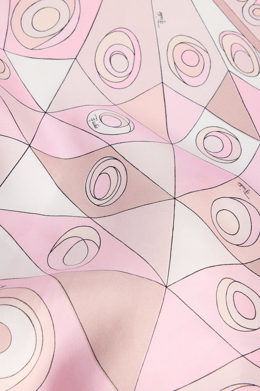 Occhi Print Silk Triangle Scarf