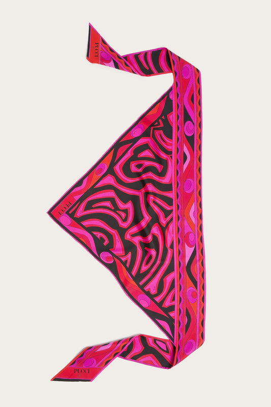 Foulard a Triangolo in Stampa Labirinto