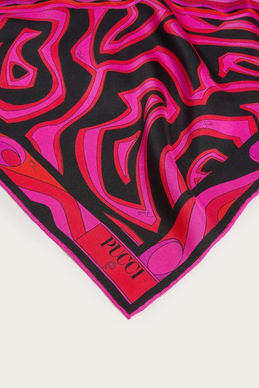 Foulard a Triangolo in Stampa Labirinto