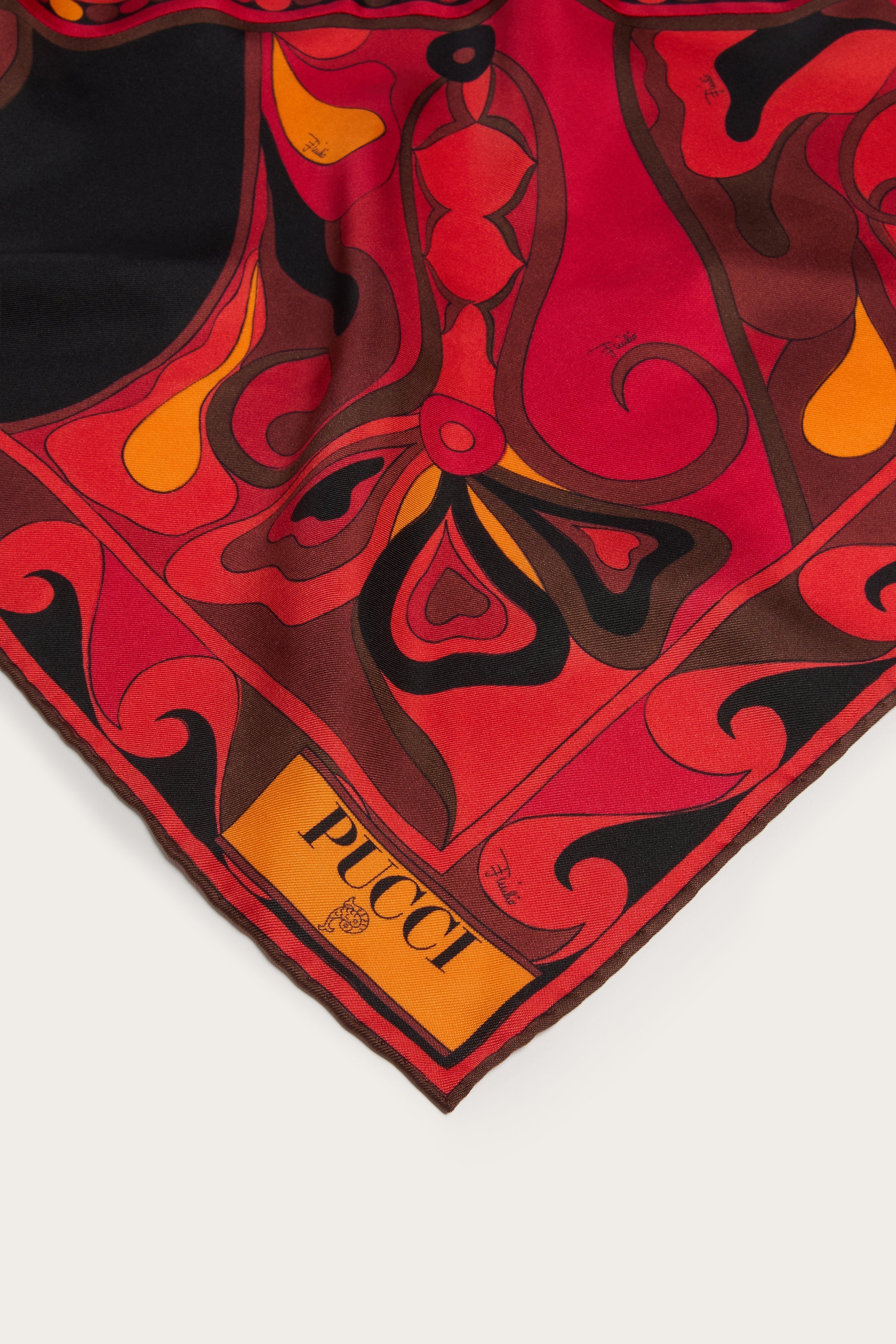 Orchidee Print Silk Triangle Scarf – PUCCI