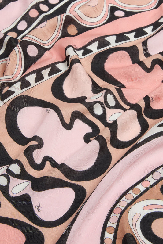 Pashmina in Lana e Seta in Stampa Soleil