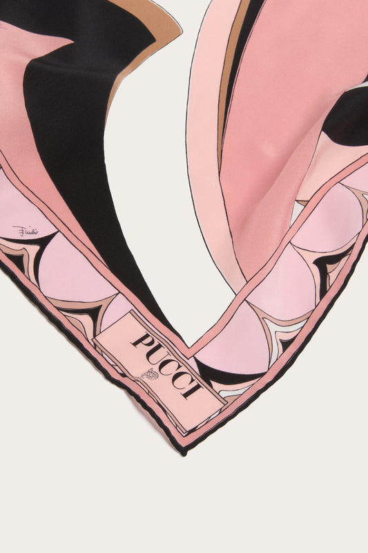 Stola in Crepe de Chine in Stampa Fari