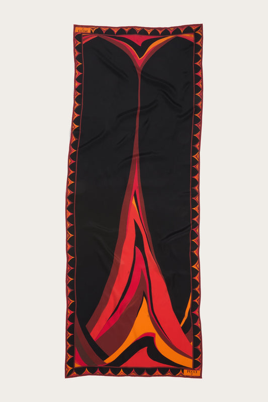 Stola in Crepe de Chine in Stampa Fari