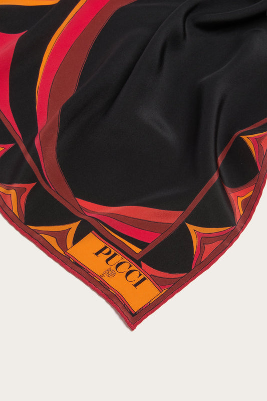 Stola in Crepe de Chine in Stampa Fari