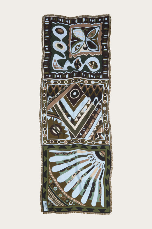 Mixed Print Silk Stole