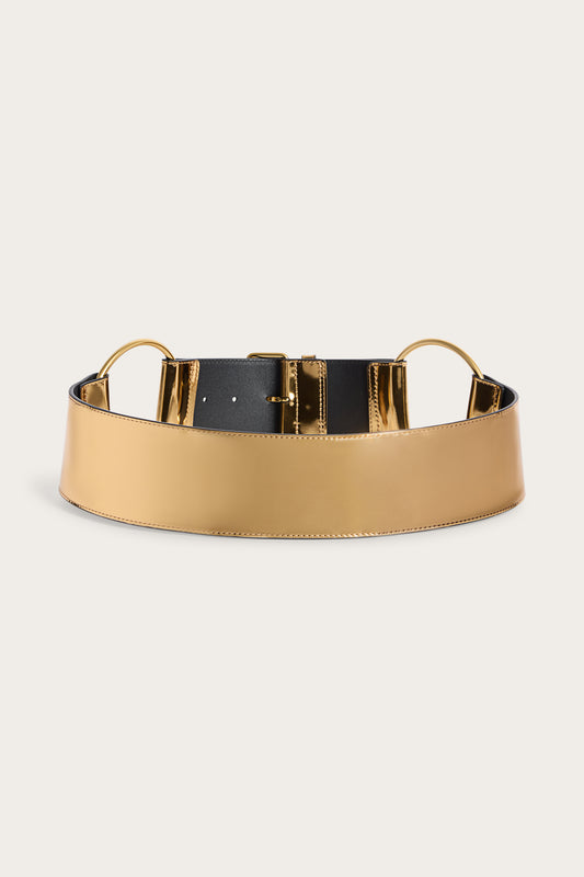 Gold Leather Belt