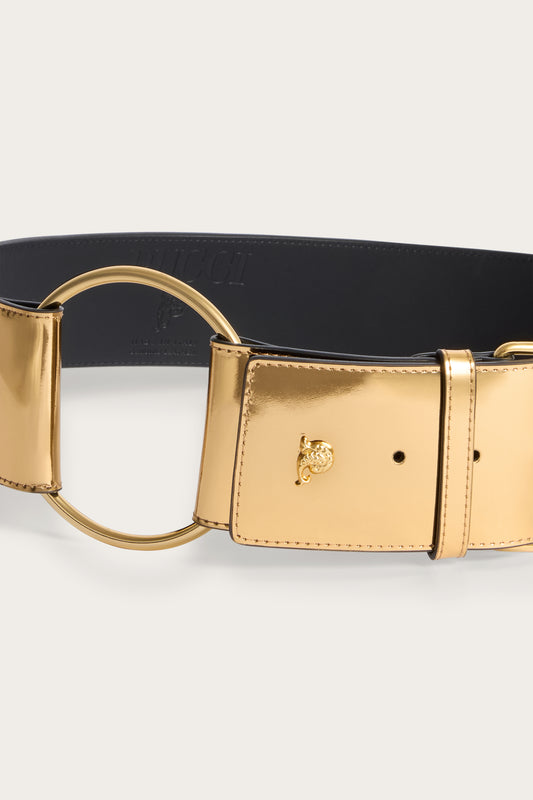 Gold Leather Belt