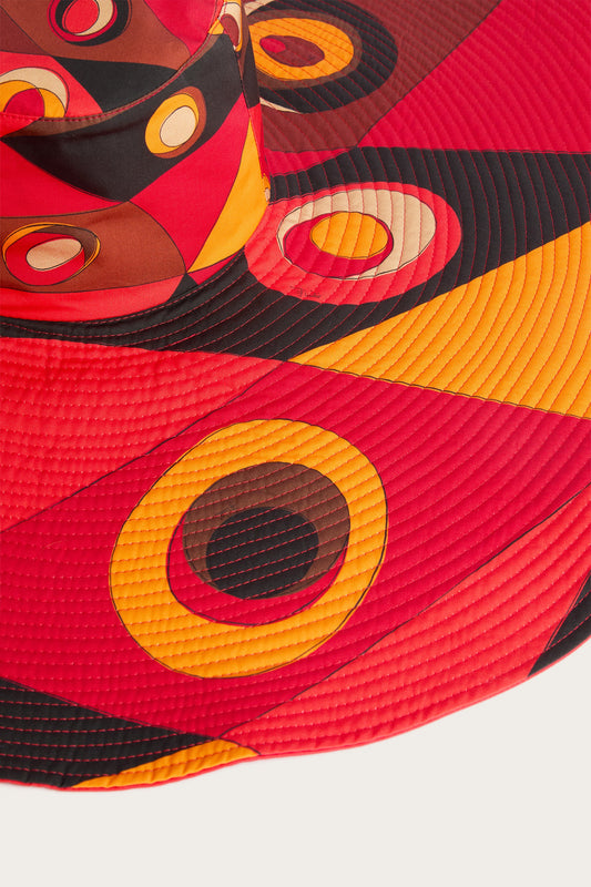 Occhi Print Wide-Brimmed Hat