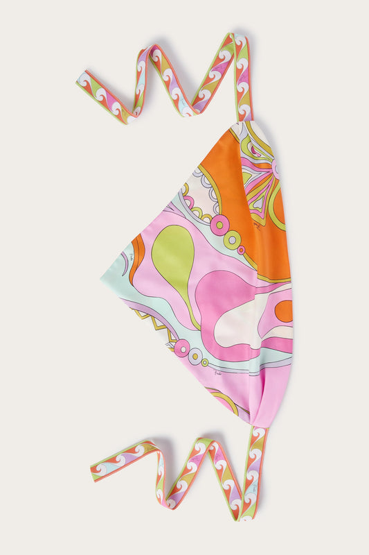 Orchidee Print Silk Bandana