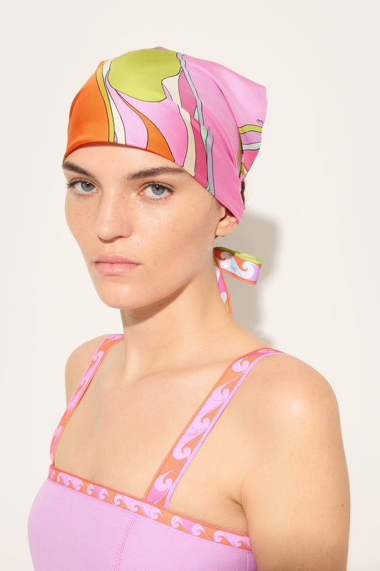 Orchidee Print Silk Bandana
