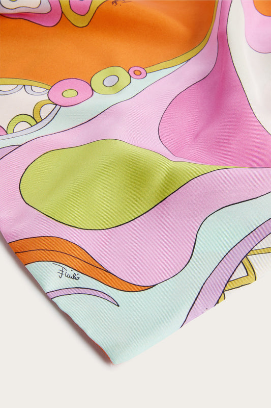 Orchidee Print Silk Bandana