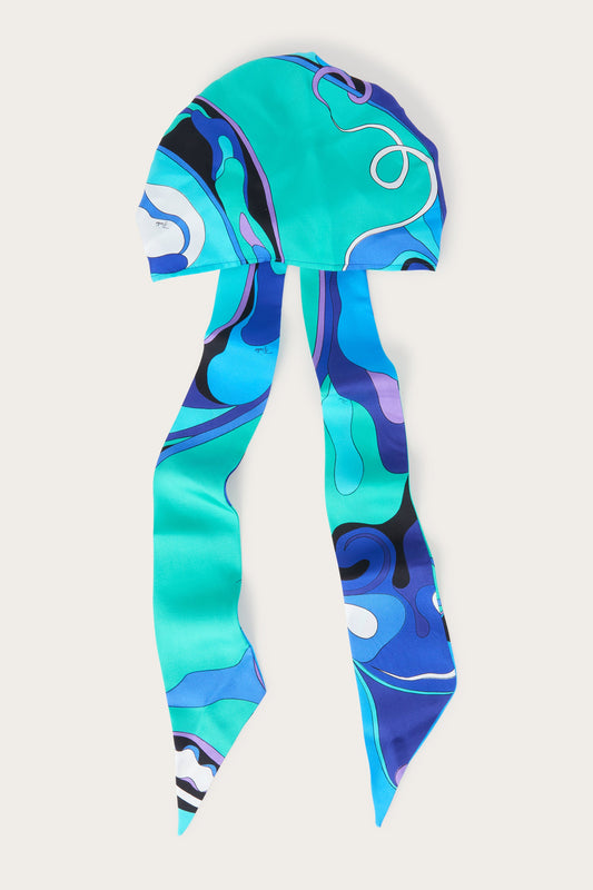 Orchidee Print Silk Bandana Hat