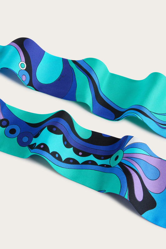 Orchidee Print Silk Bandana Hat