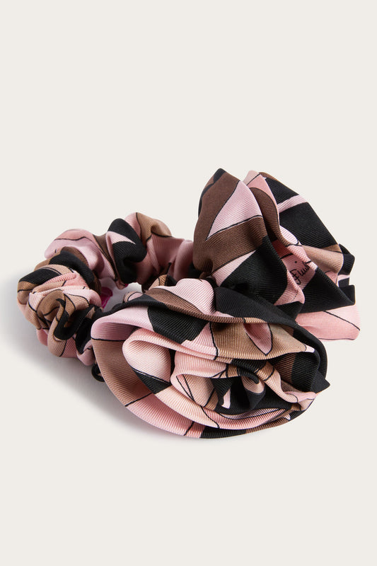 Silk Hair Tie with Rose Detail