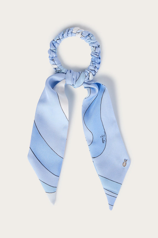 Silk Hair Tie with Foulard Detail