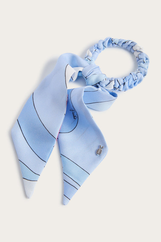 Silk Hair Tie with Foulard Detail