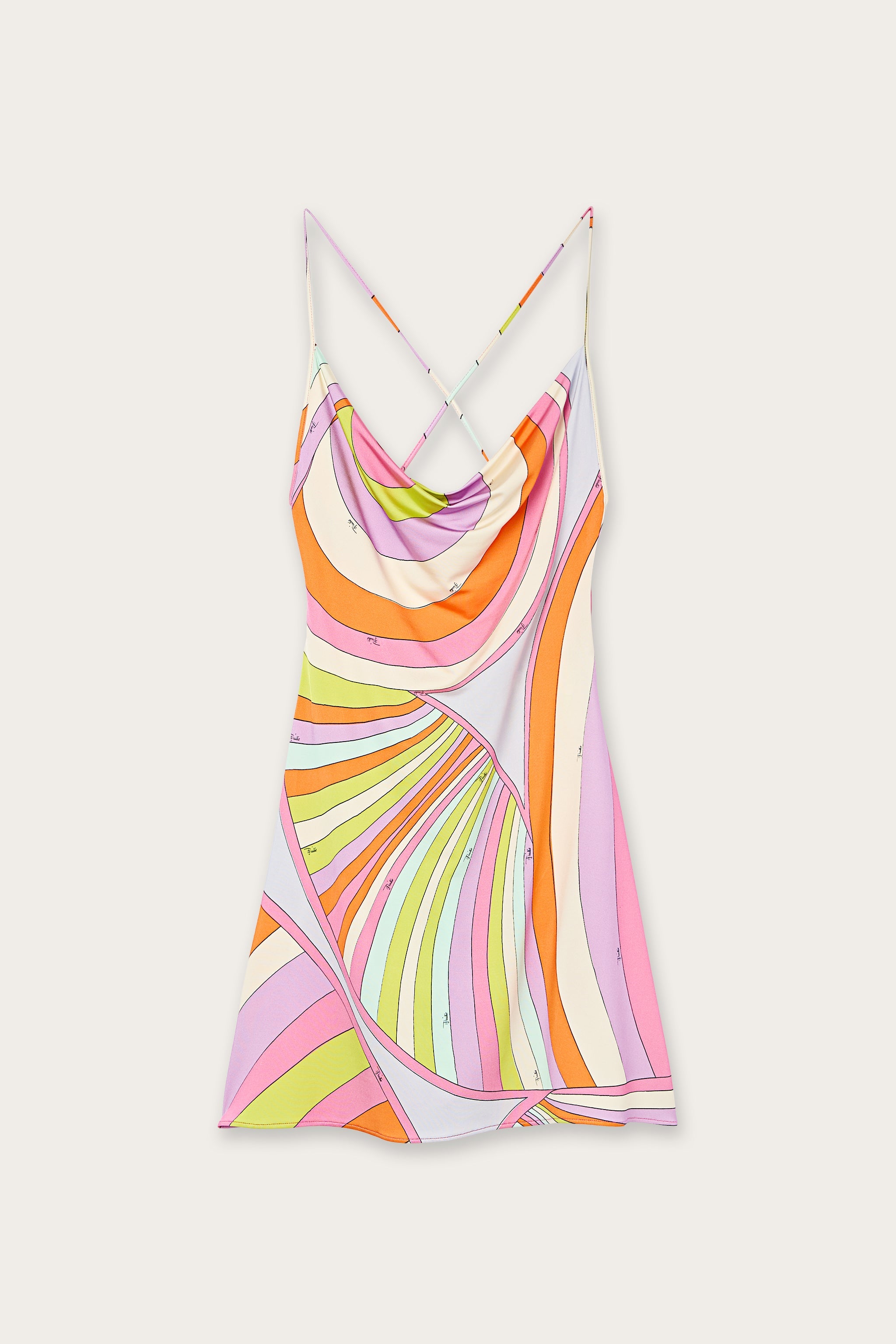 Iride Print Short Dress