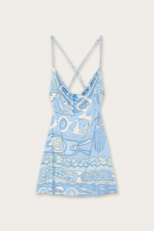 Angoli Print Short Dress