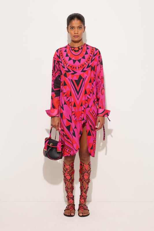 Abito con Maniche Lunghe in Stampa Manuba