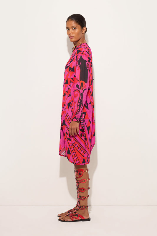 Abito con Maniche Lunghe in Stampa Manuba