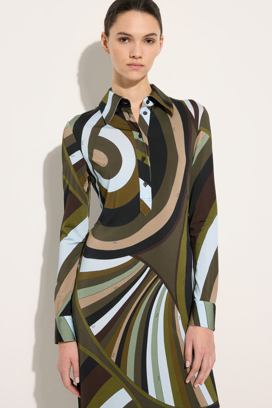 Iride Print Chemisier Dress