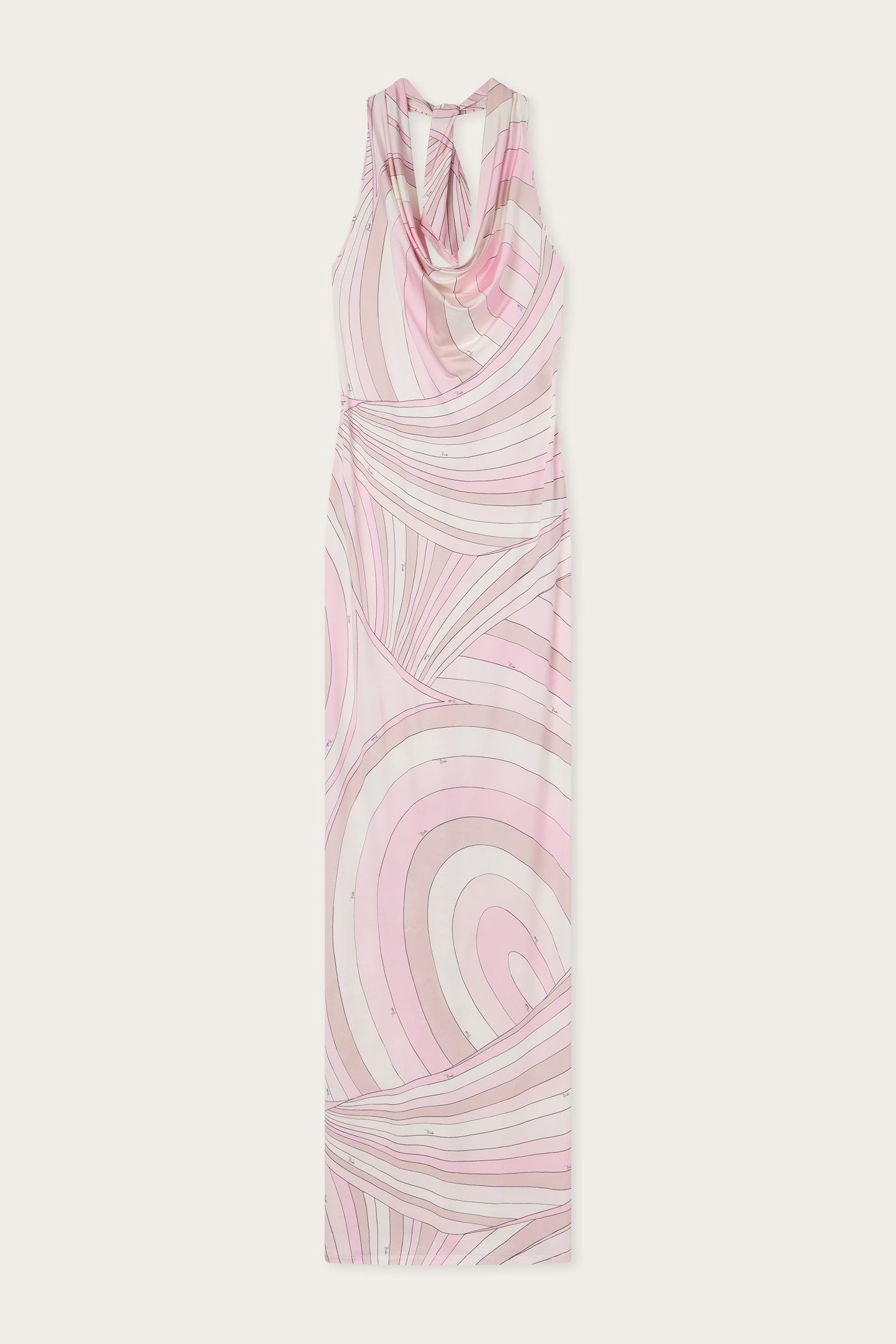 Iride Print Draped Neckline Dress – PUCCI