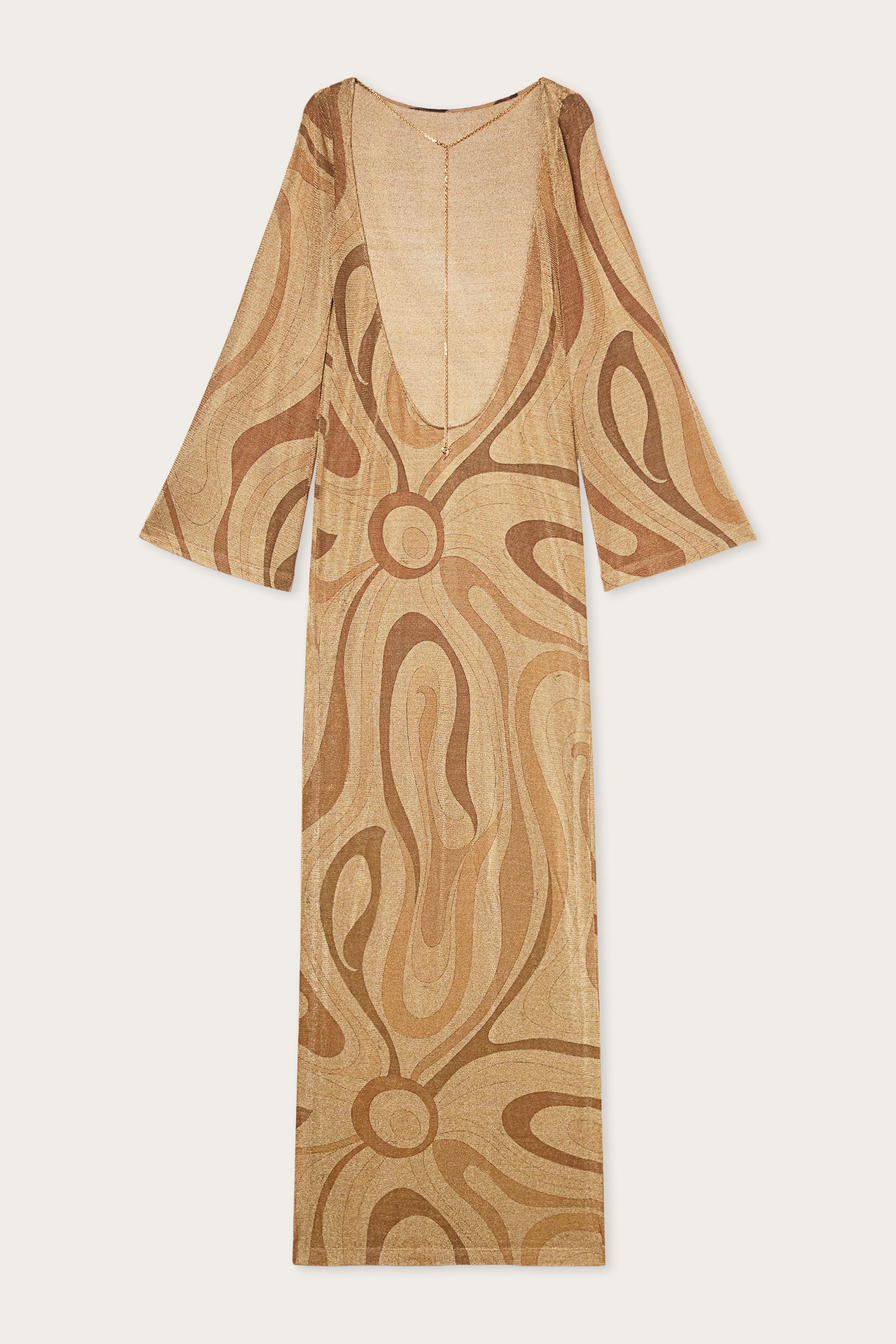 Pucci - Lamé Long Sleeve Dress - Size: 44