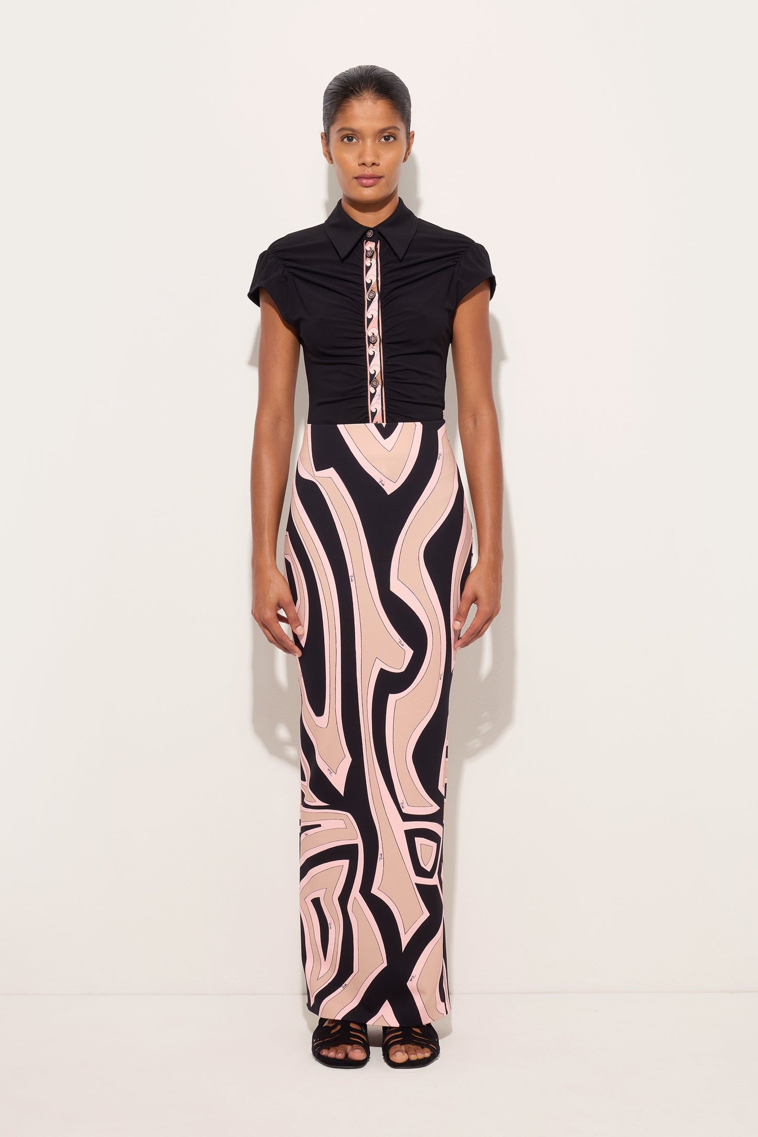 Blouse with Drape Detail