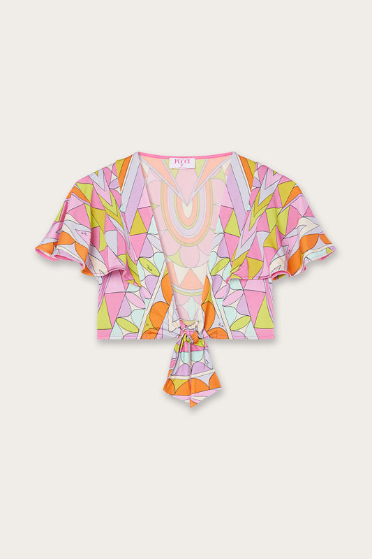 Manuba Print Knotted Top