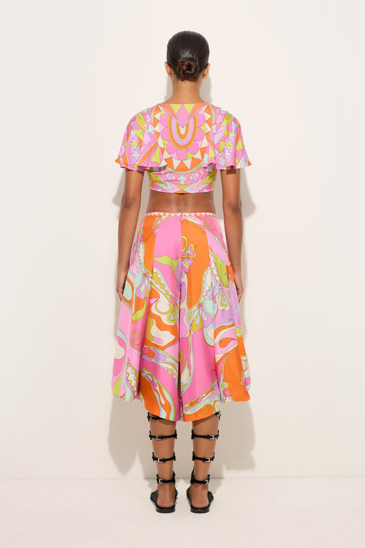 Manuba Print Knotted Top