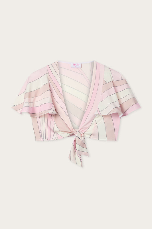 Iride Print Knot Top