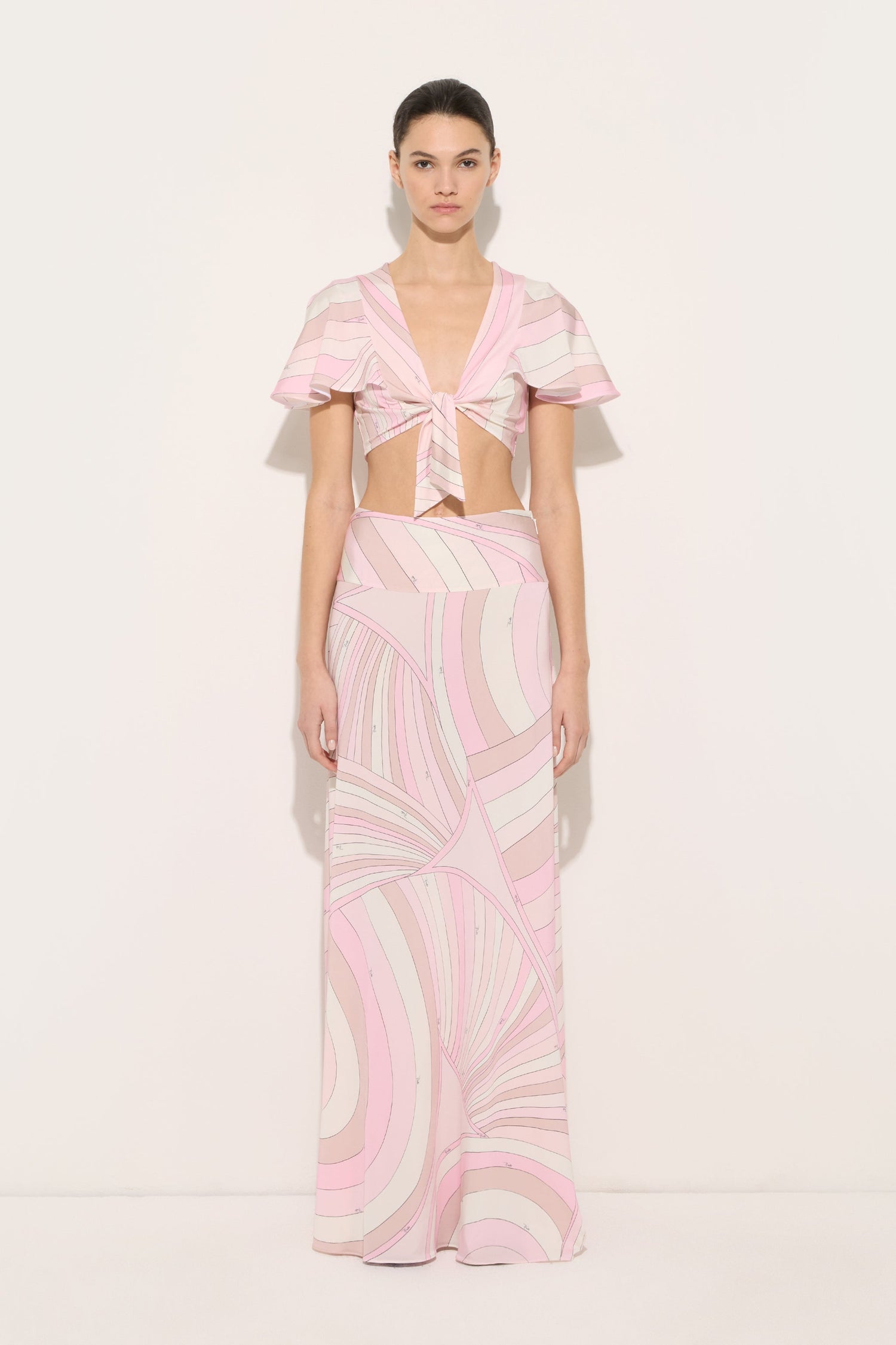 Iride Print Knot Top