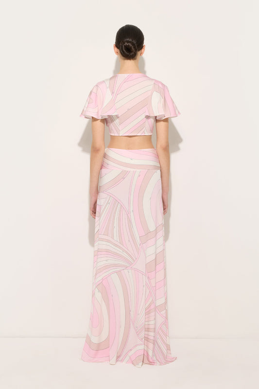 Iride Print Knot Top