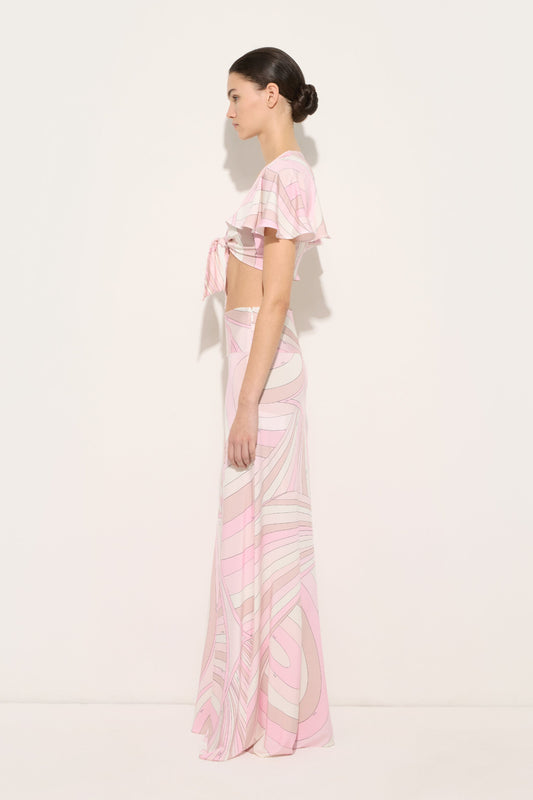 Iride Print Knot Top