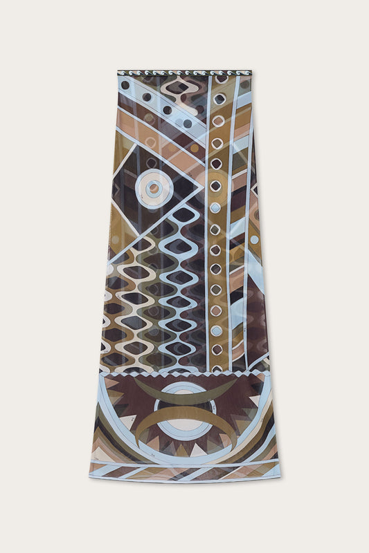 Vivara Print Long Tulle Skirt