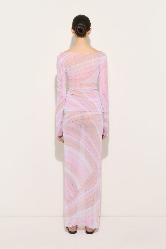 Iride Print Tulle Skirt