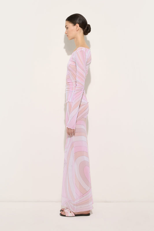 Iride Print Tulle Skirt