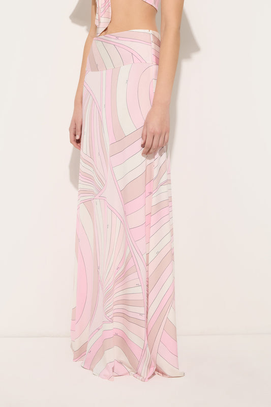 Iride Print Jersey Skirt