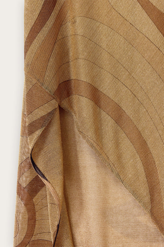 Marmo Print Lamè Skirt