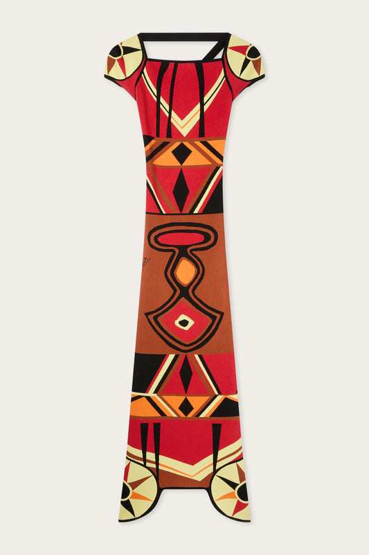 Jacquard fitted dress