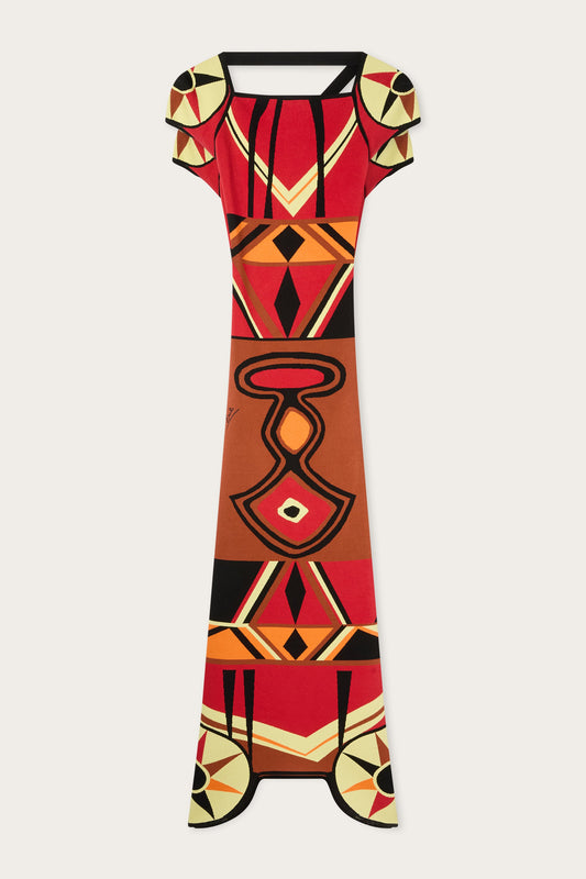 Jacquard fitted dress